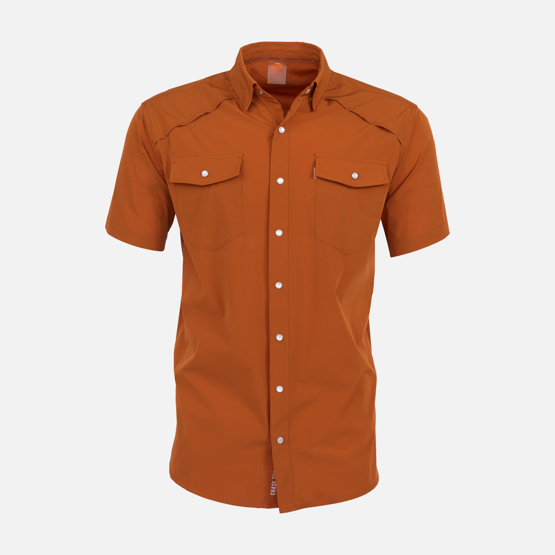 mens burnt orange dress shirt Burnt Orange Pearl Snap Shirt S/S SM / Burnt Orange