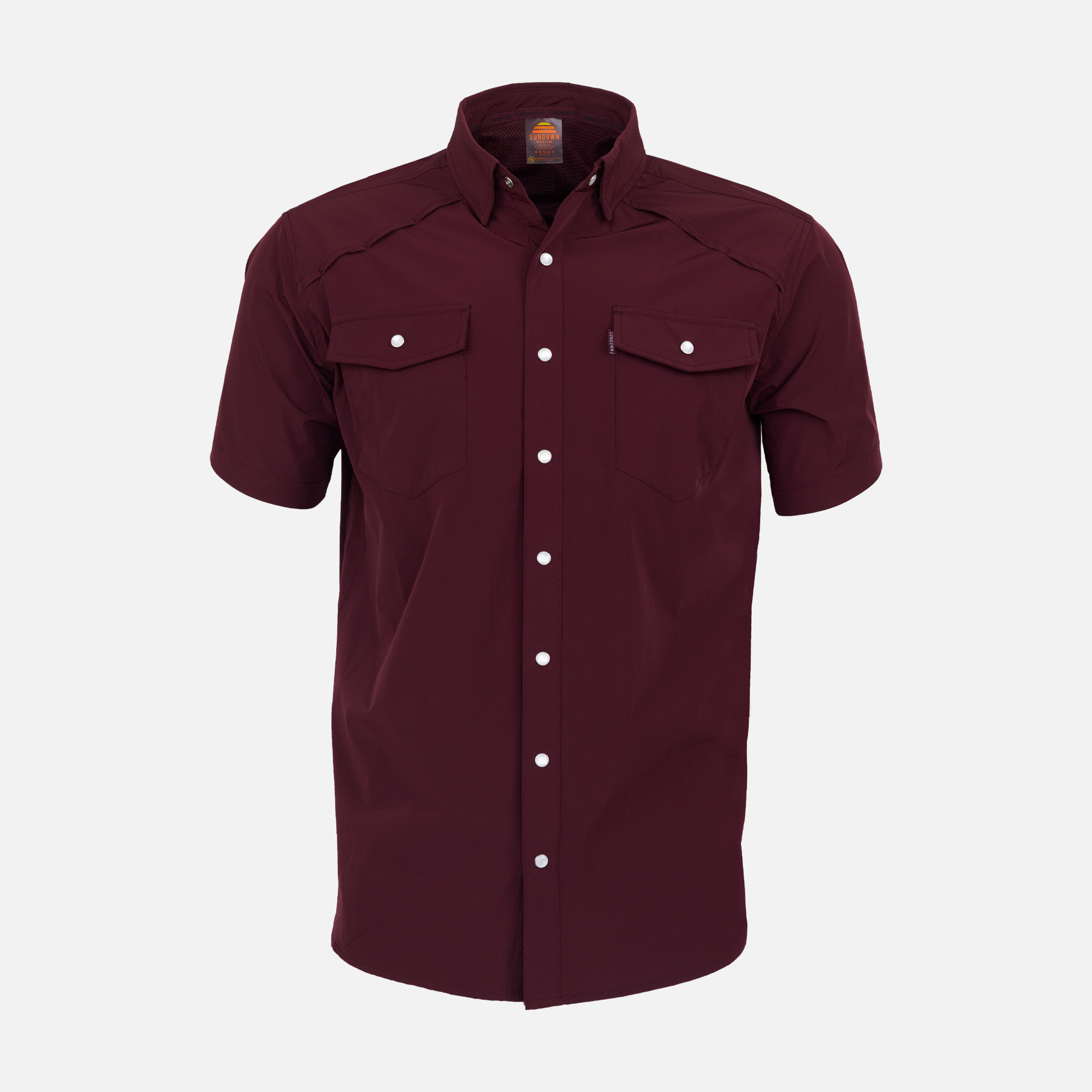 Maroon Pearl Snap Shirt S/S XS / Maroon Maroon Pearl Snap Shirt S/S XS / Maroon
