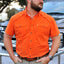 Men's Blaze Orange Short Sleeve Camo Shirt 