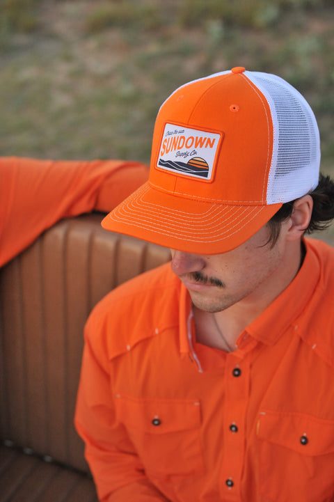 Orange/White Postcard Meshback Snapback