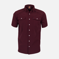Maroon Pearl Snap Field Shirt S/S