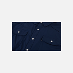 closeup of front buttons and pockets of Navy Pearl Snap Field Shirt S/S