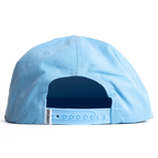 Light blue cap with a dark blue interior on a white background