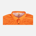 collar of Long sleeve blaze performance field shirt showing "SUNDOWN" text in inner collar - Sundown Supply Co