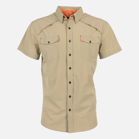 Sundown Khaki short sleeve performance field shirt