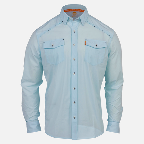 Long sleeve faded sky performance field shirt