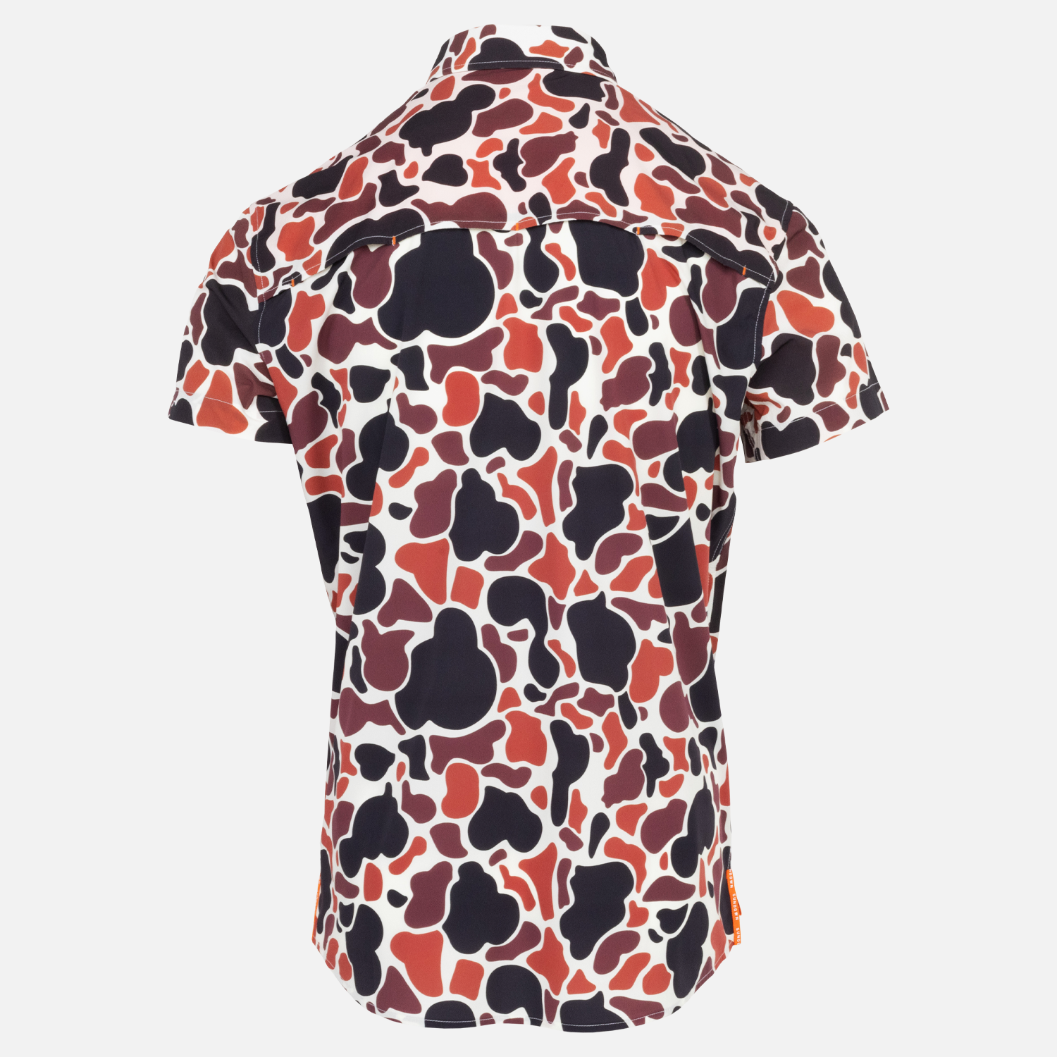 rear view of Brown Camo Performance Field Shirt S/S
