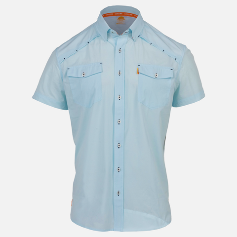 Sundown faded sky short sleeve performance field shirt