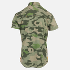rear view of Sundown Vintage Camo short sleeve performance field shirt