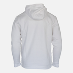 rear view of White Greetings Heavyweight Hoodie