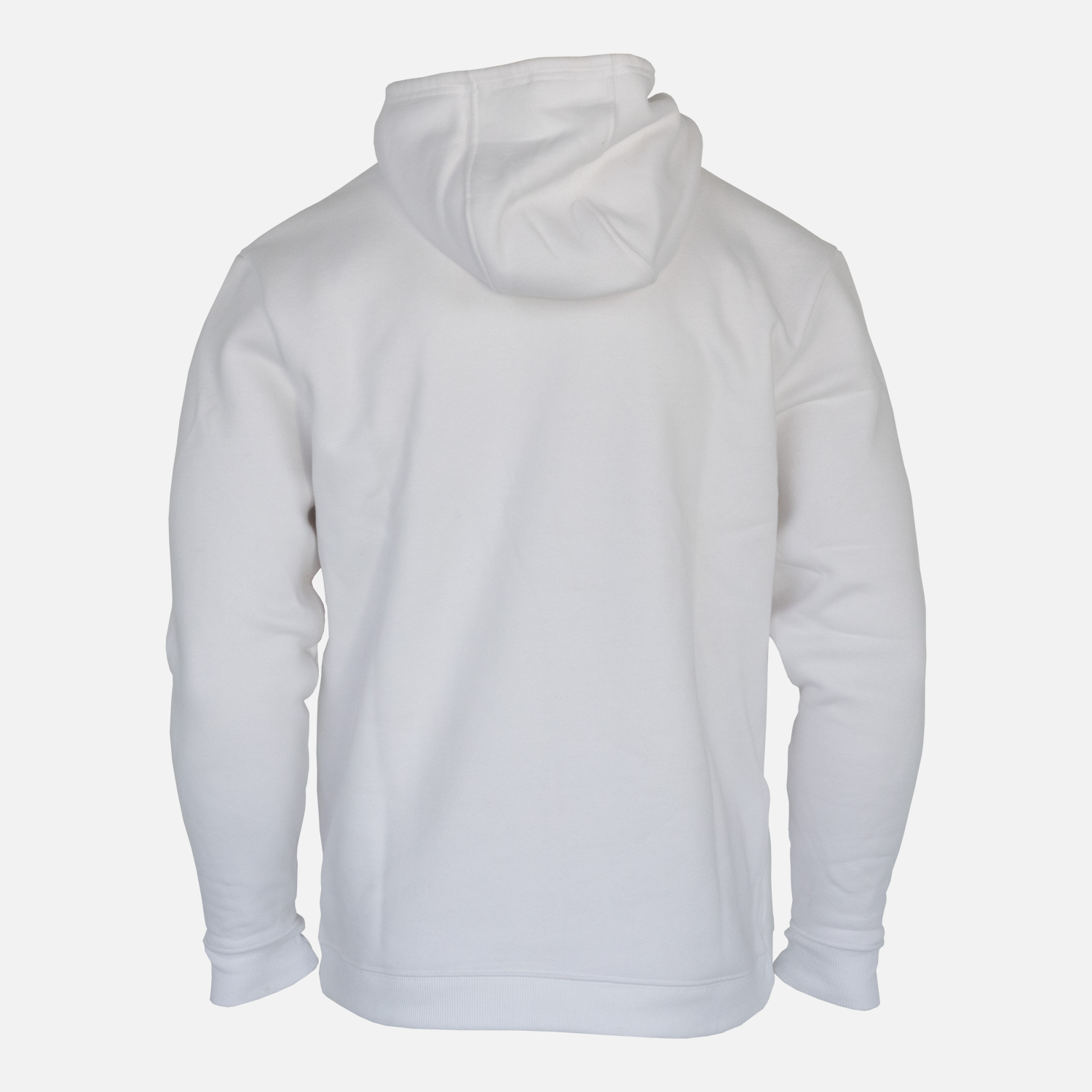 rear view of White Greetings Heavyweight Hoodie