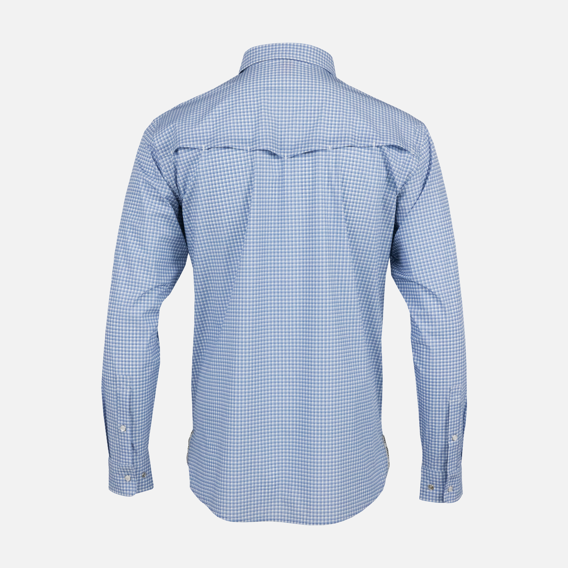 gingham dress shirt blue Faherty Brand Men's Movement Shirt in Light Blue Gingham, Size L main image 1