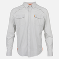 White/Grey Micro-Gingham Performance Shirt L/S