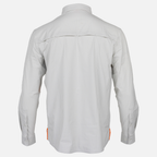 White/Grey Micro-Gingham Performance Shirt L/S