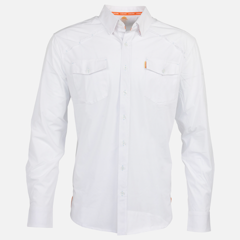 Long sleeve White performance field shirt