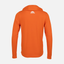 rear view of Blaze Bamboo Sun Hoodie L/S with white SUNDOWN logo on upper back
