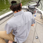Short Sleeve - Performance Shirt - Cool Grey - Back- Sundown Supply Co