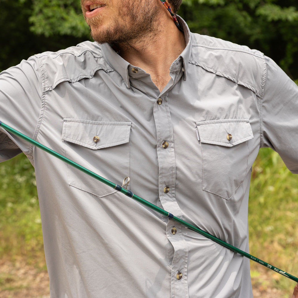 Fishing Shirt - Gray - Long Sleeve - Sundown Supply Co
